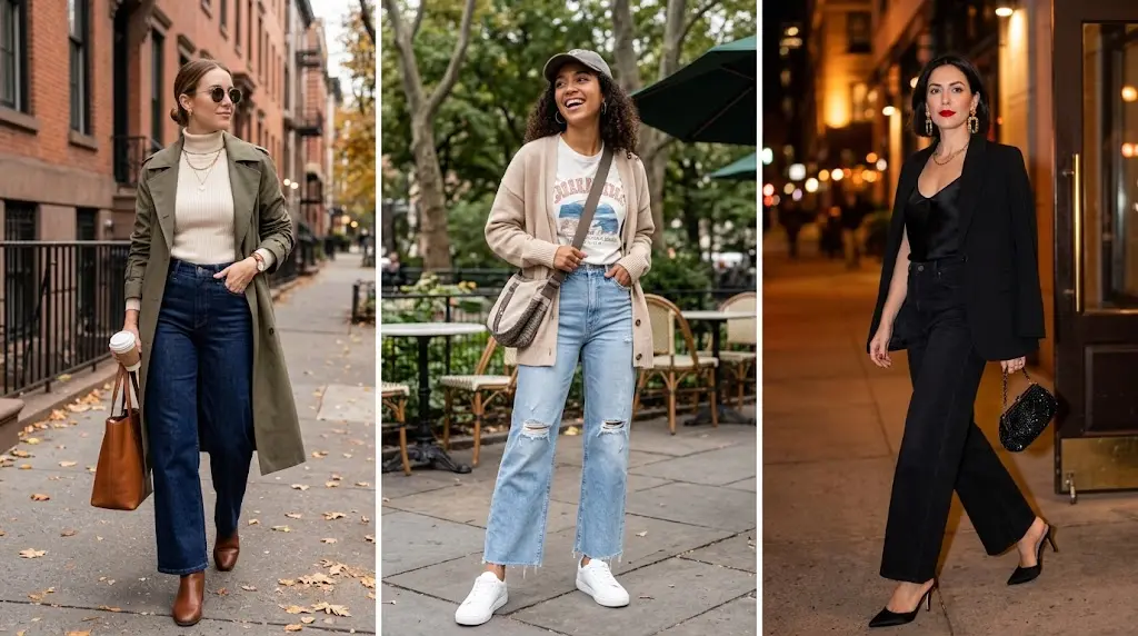What to Wear With Wide-Leg Jeans