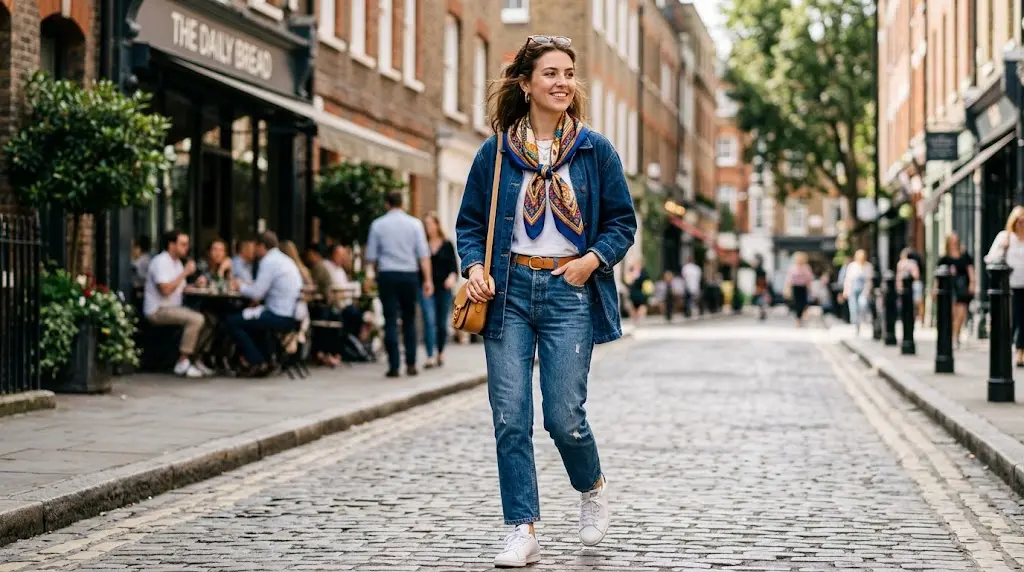 How to Wear a Silk Scarf With Jeans