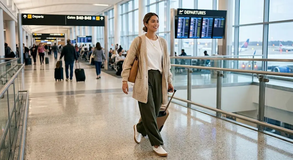Easy Airport Outfits for Long Flights