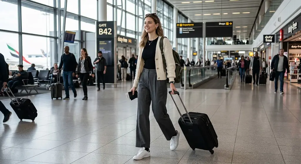 Easy Airport Outfits for Long Flights