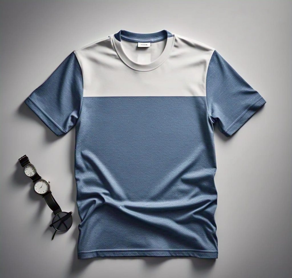 2 tone t shirt white and black