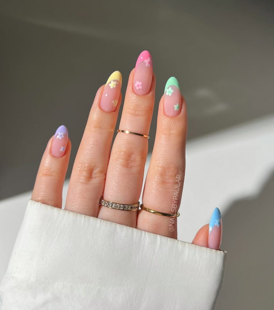 Pastel Color Block Tips