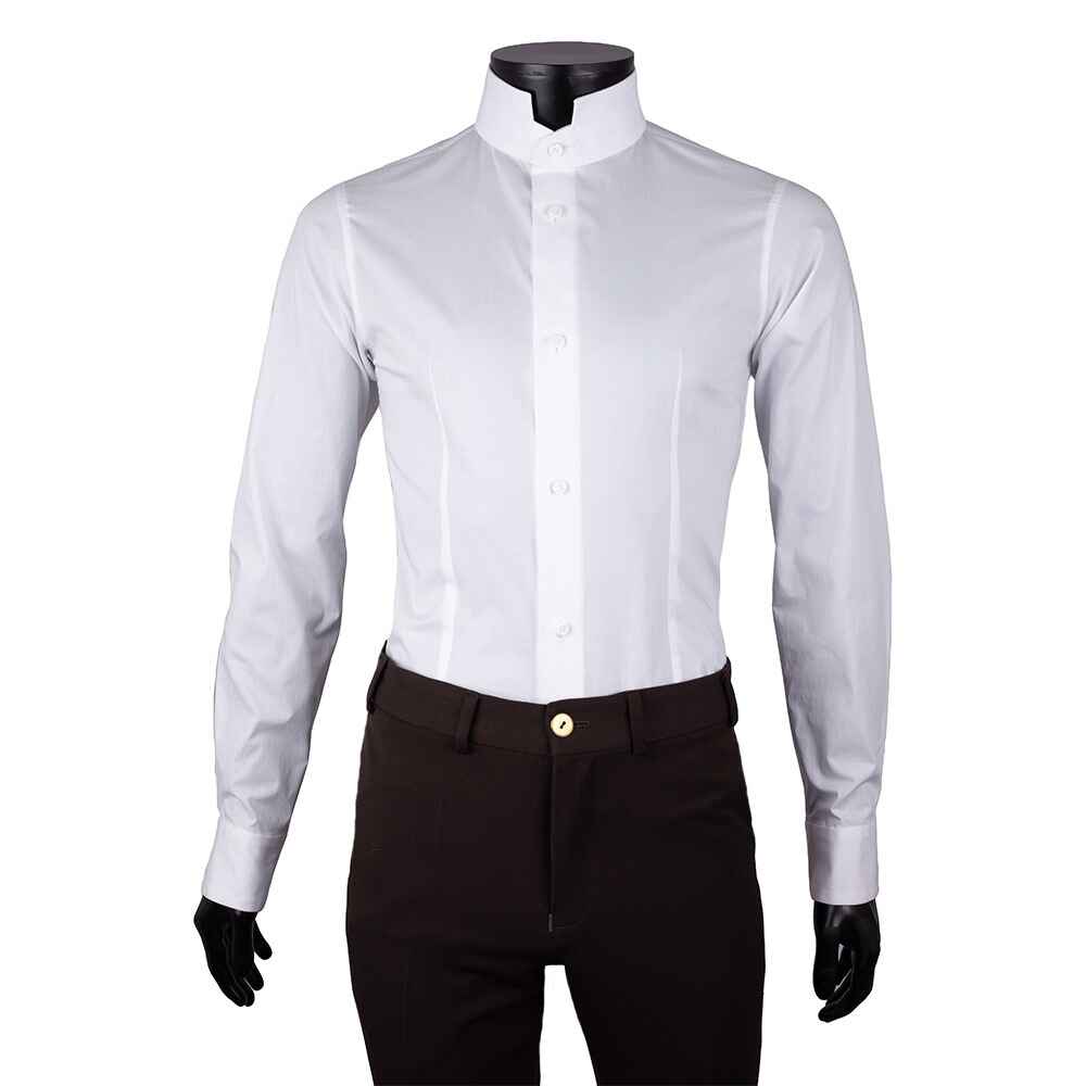 The White Priest Shirt with Collar