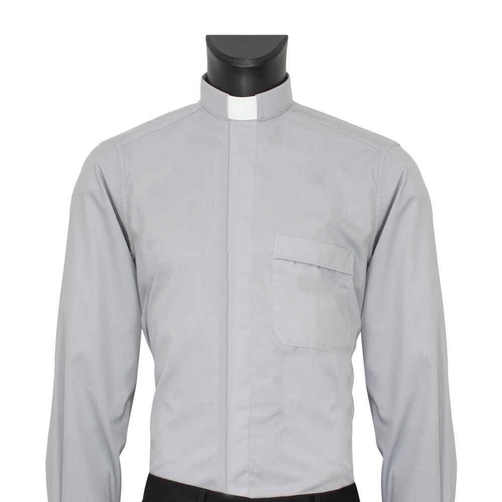 The White Priest Shirt with Collar