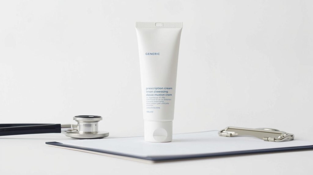 Prescription anti-inflammatory cream for face recommended by dermatologists for inflamed skin.