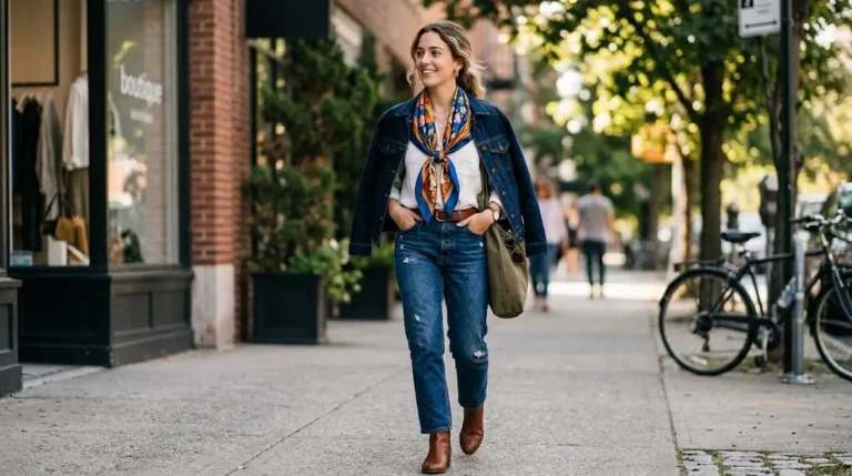 How to Wear a Silk Scarf With Jeans
