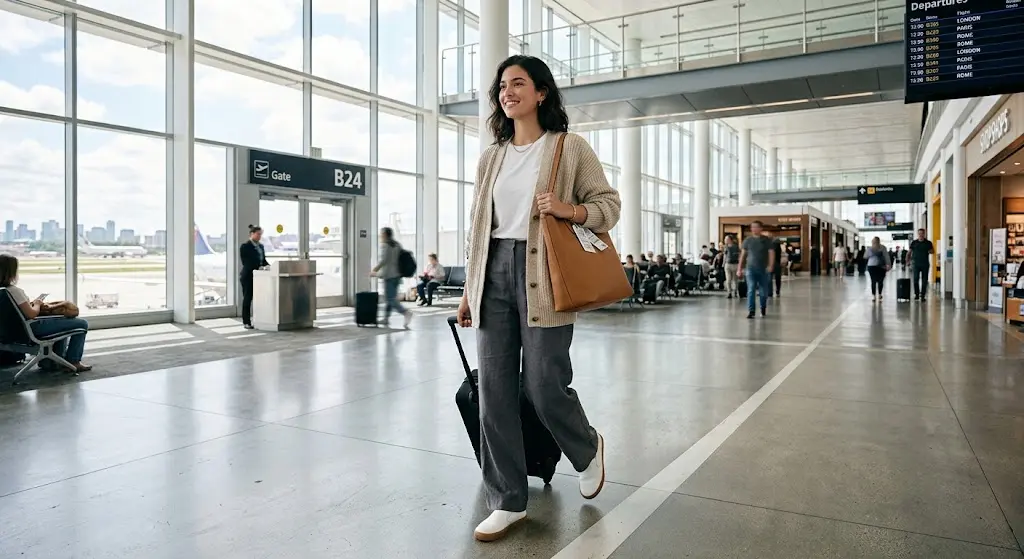 Easy Airport Outfits for Long Flights
